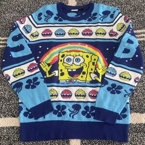 SpongeBob SquarePants Colorful Crewneck Sweater size M